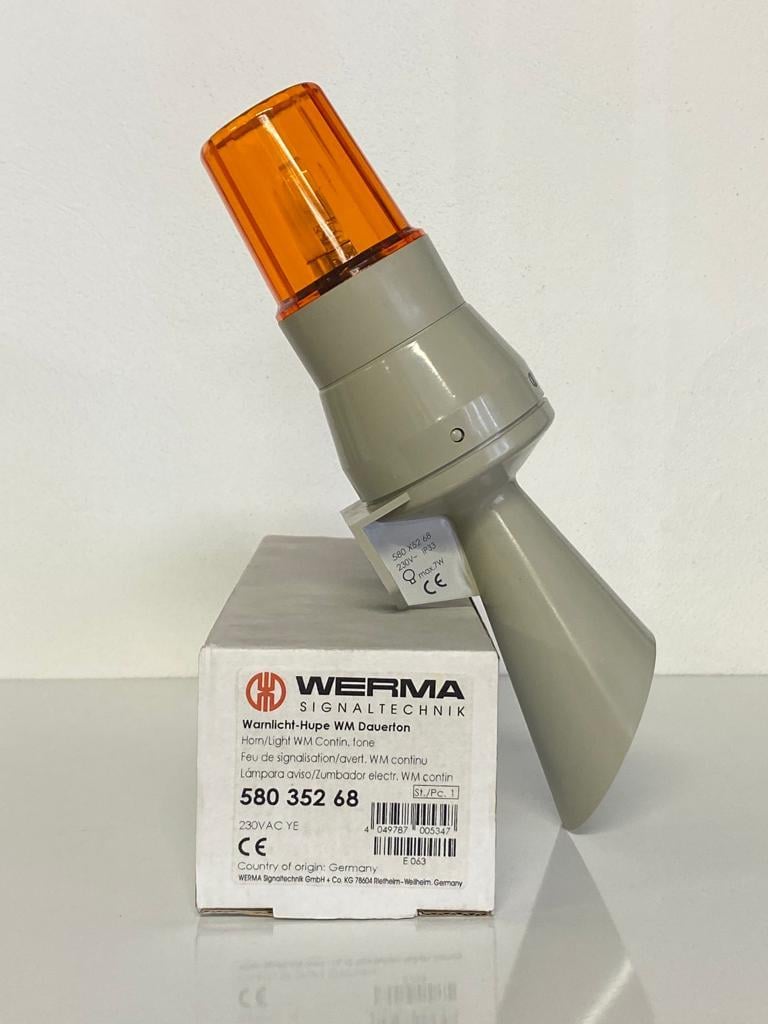 WERMA 230V IŞIKLI İKAZ KORNASI SARI