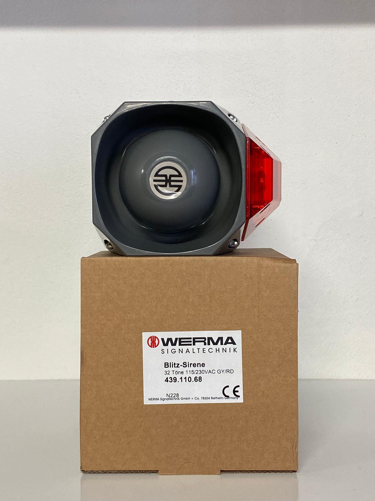 WERMA IŞIK+SİREN 32 TON SES 115-230V AC 120db