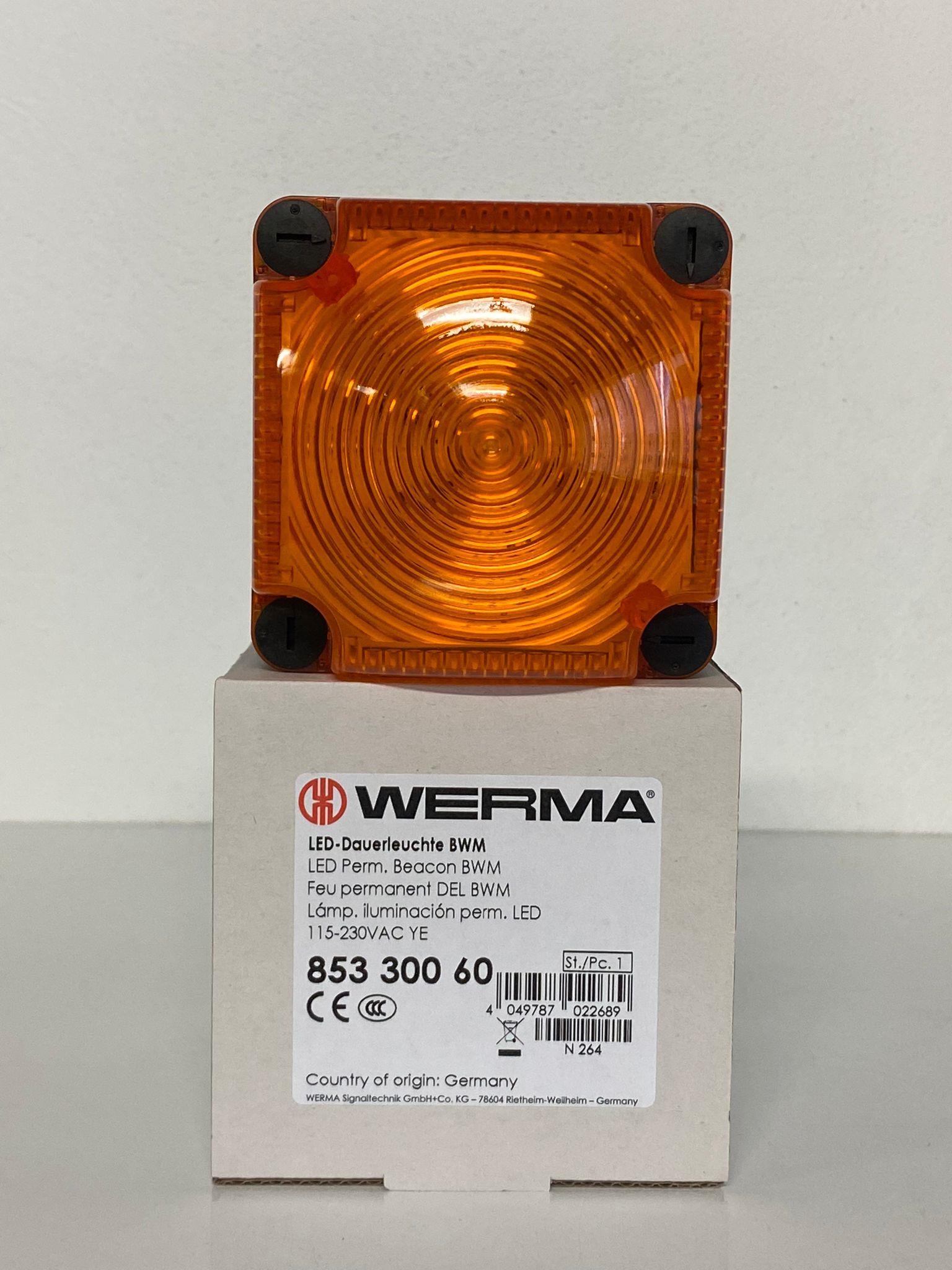 WERMA LED PERM.BEACON BWM 115-230VAC YE