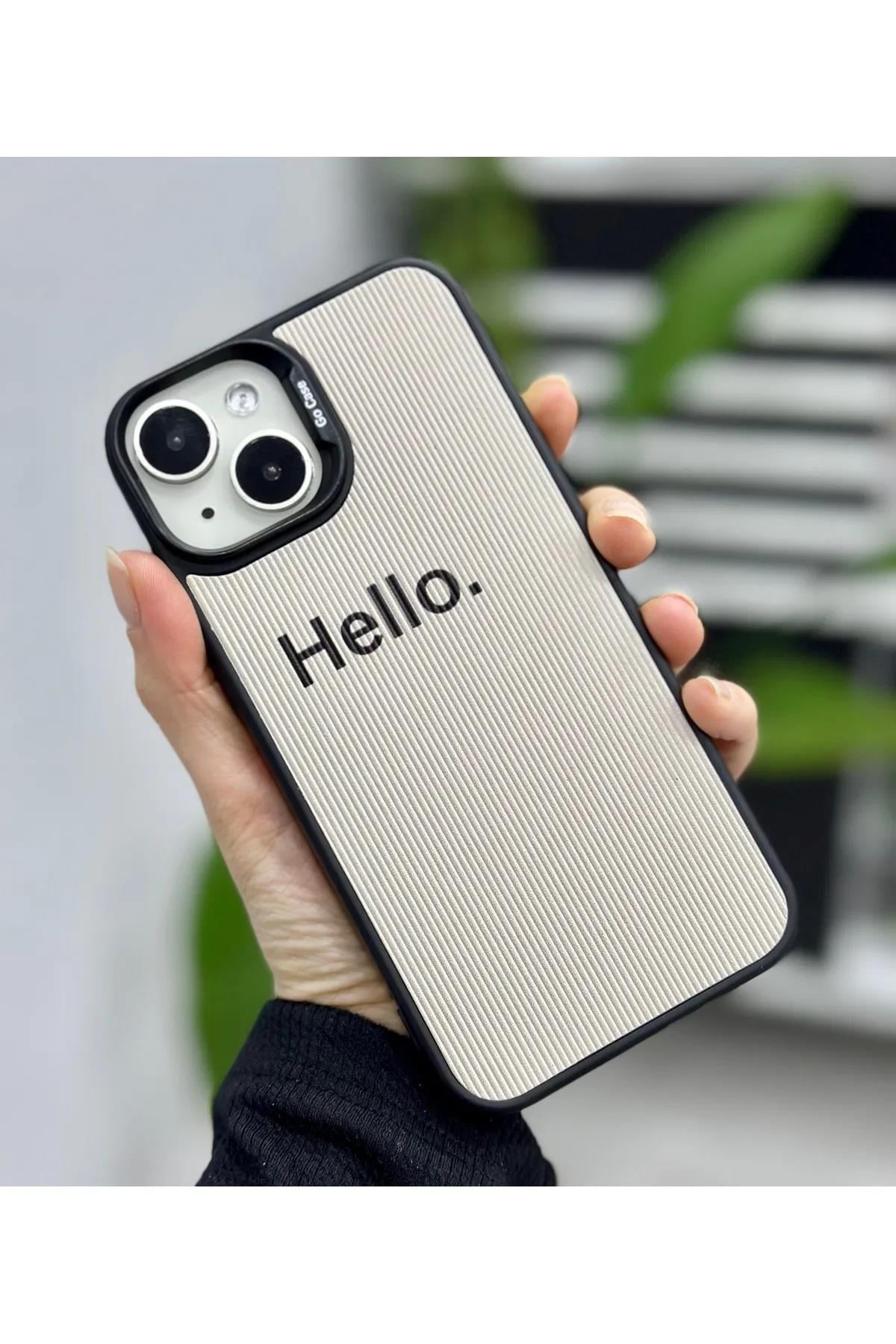  Iphone 13 Ve 14 Uyumlu Kaplama Hello Tasarımlı Kılıf