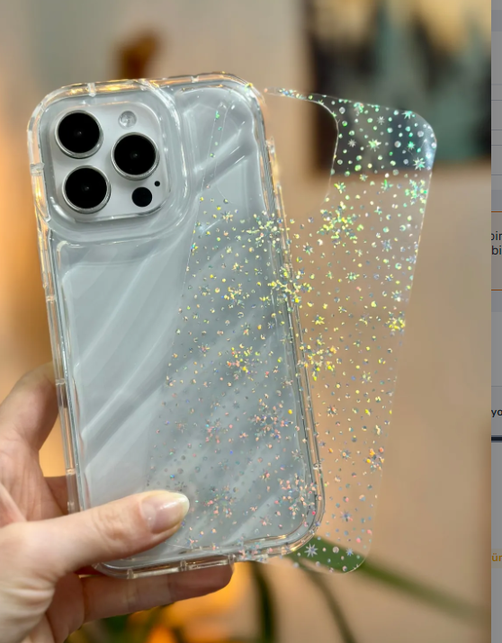  Iphone 14 Promax Şeffaf 3d Kabartma SNOW HOLOGRAM Tasarımlı Silikon Kılıf