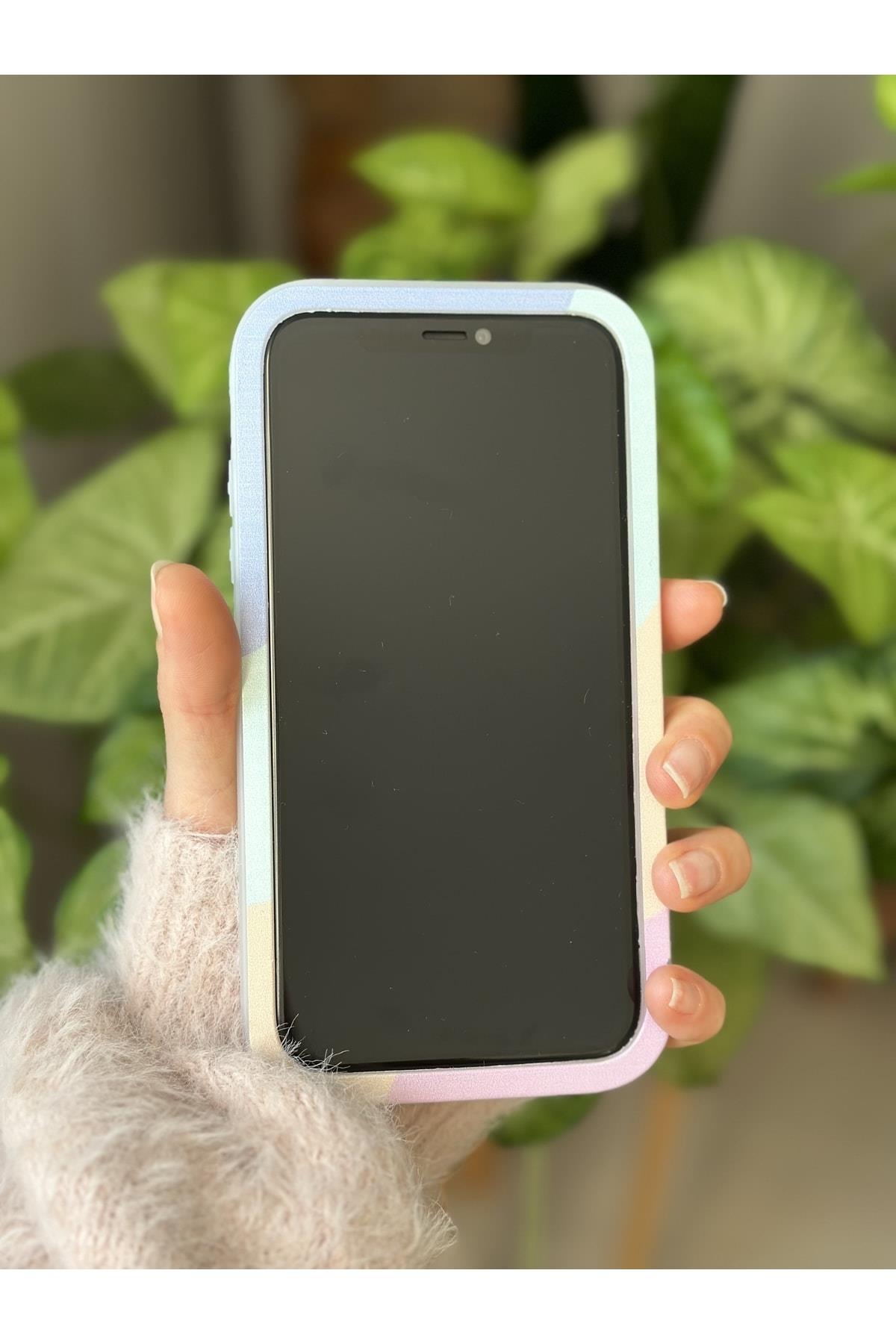 Iphone 11 Uyumlu Antişok (12 Görünümlü Köşeli) Kalp Kamera Tasarımlı Silikon Kamera Korumalı Kılıf TYC00722926284, one size