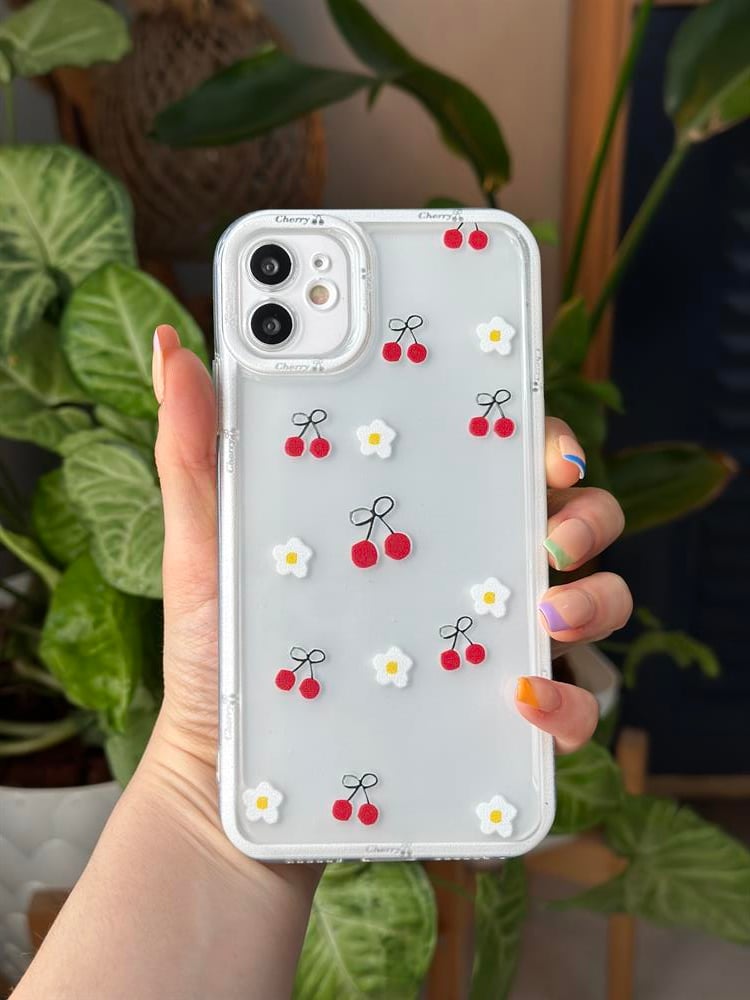 IPhone 11 Uyumlu (KÖŞELİ - 12 GÖRÜNÜMLÜ )Şeffaf Baskı Desenli Silikon Kılıf