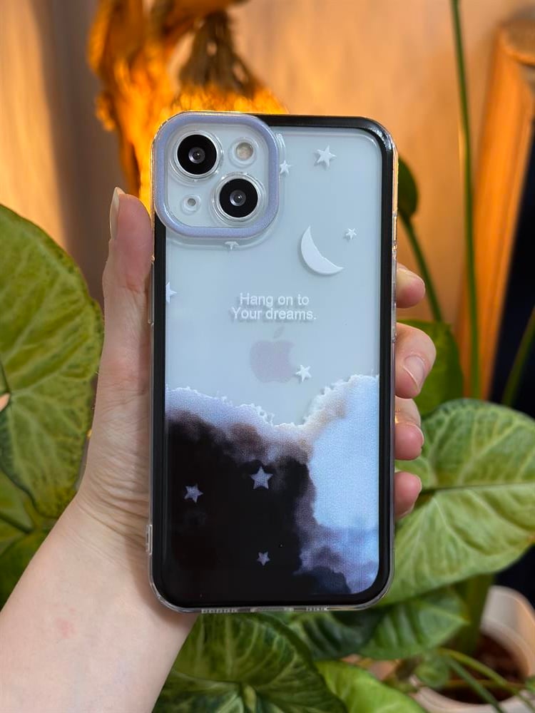 İPhone 13 ve 14  Uyumlu Şeffaf Baskı Desenli Silikon Kılıf