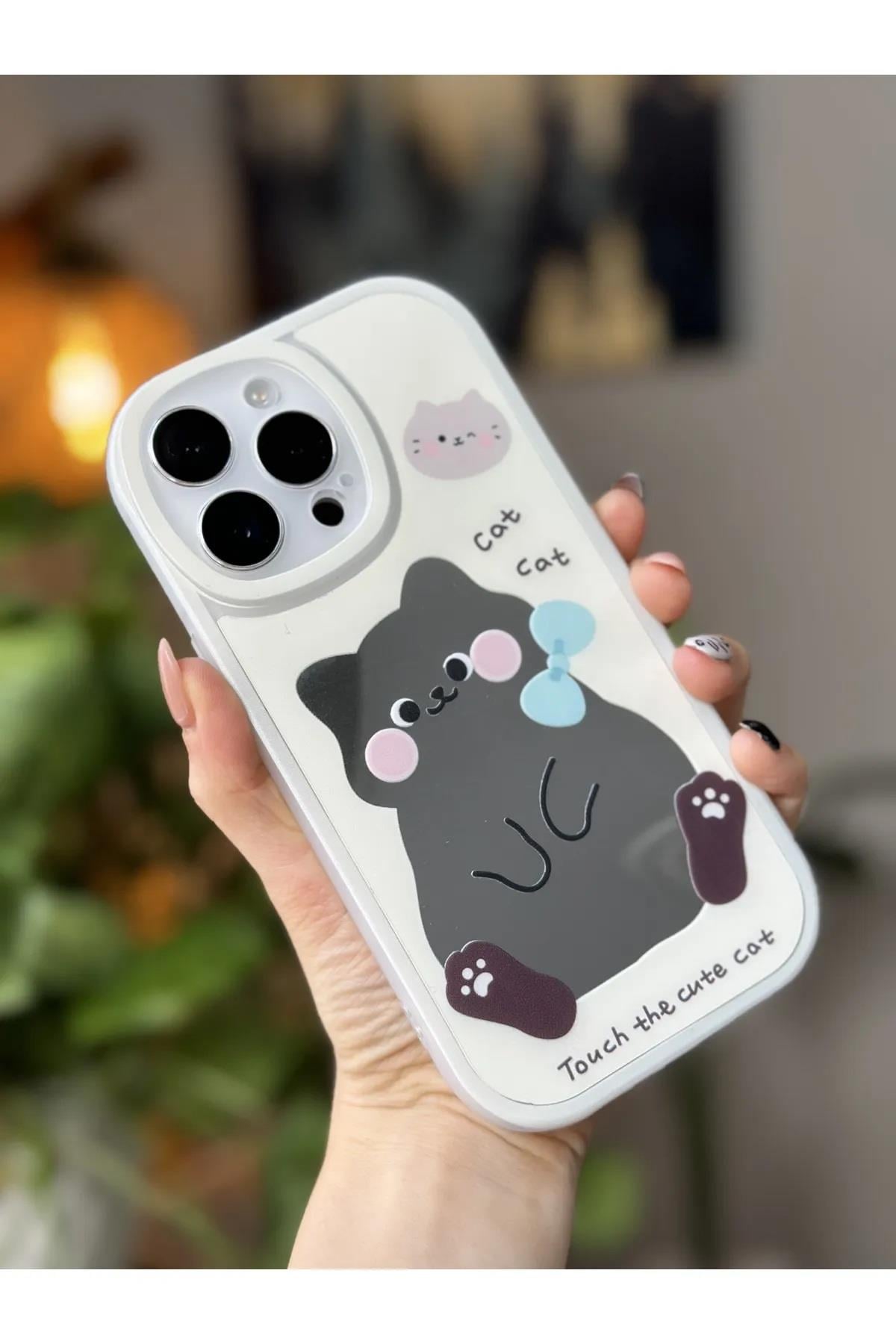 Iphone 14 PROMAX Uyumlu Aynalı Tasarımlı Kenarları Silikon Kılıf