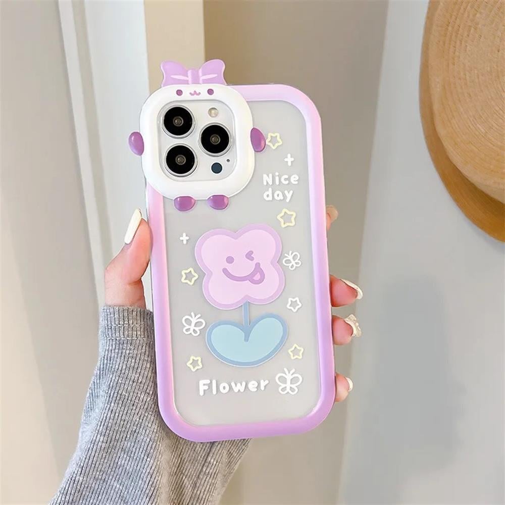 Iphone 14 PROMAX Uyumlu Oyuncaklı Kurdele Desenli Silikon Kılıf