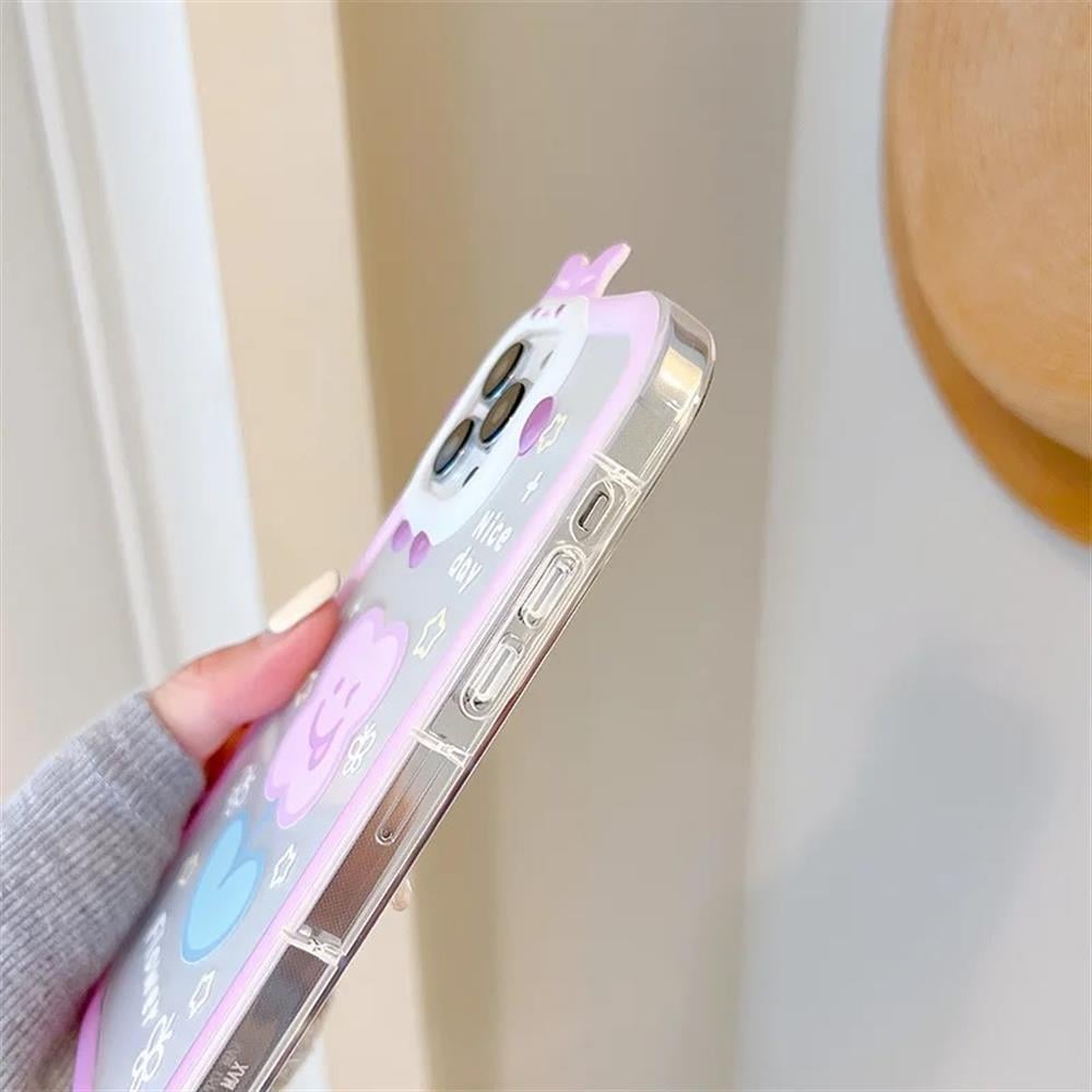 Iphone 14 PROMAX Uyumlu Oyuncaklı Kurdele Desenli Silikon Kılıf