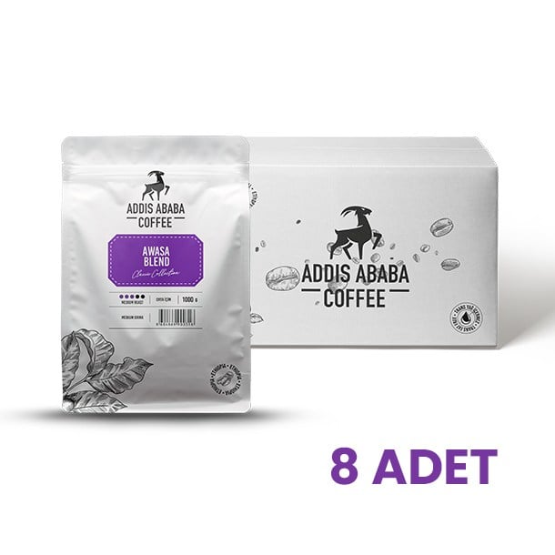 Addis Ababa Coffee - Awasa - Mid. Roast - Yoğun Espresso - 1000 Gr.  - X 8 adet (1 koli)