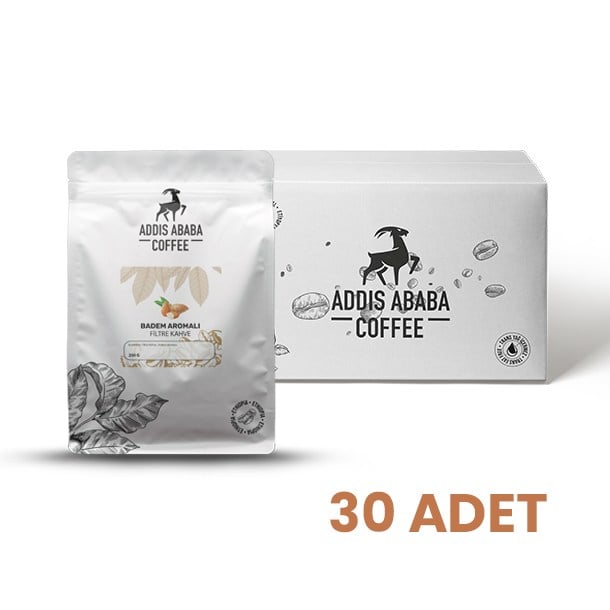 Addis Ababa Coffee - Badem Aromalı Filtre Kahve - 250 Gr. - x 30 adet