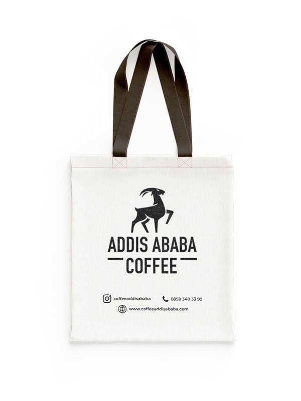 Addis Ababa Coffee Baskılı Bez Poşet