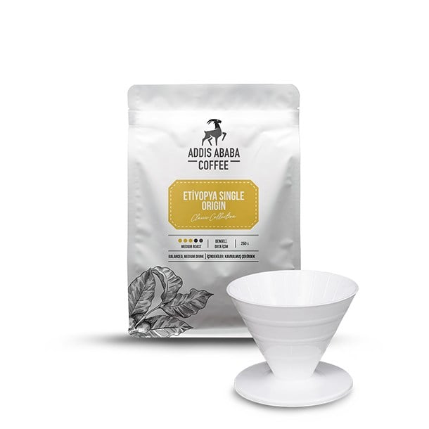 Addis Ababa Coffee - Dünya  Kahvesi - Arabica - Etiyopya - 250 Gr.  ( V60 Hediyeli )