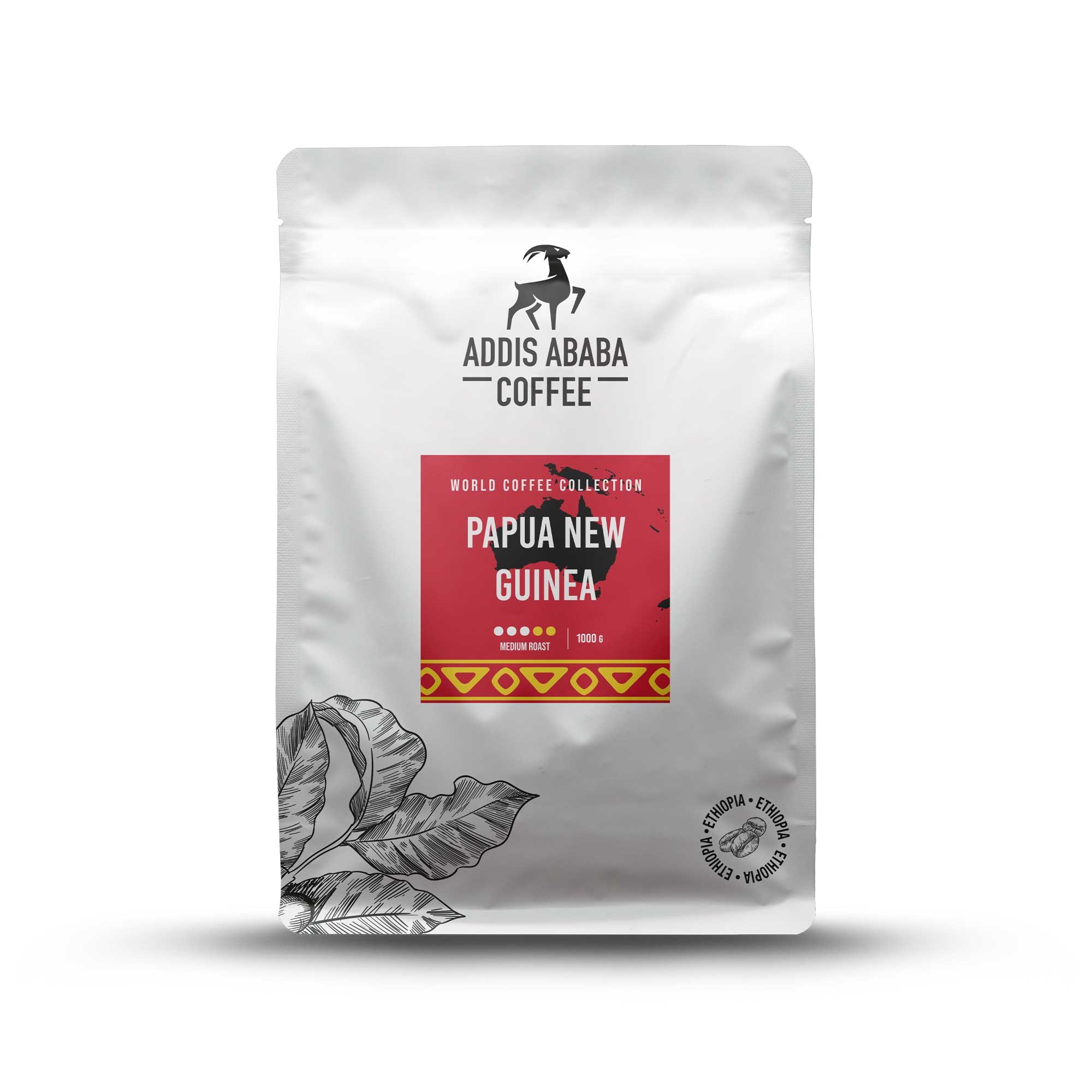 Addis Ababa Coffee - Dünya  Kahvesi - Arabica - Papua Yeni Gine - 1000 Gr. 
