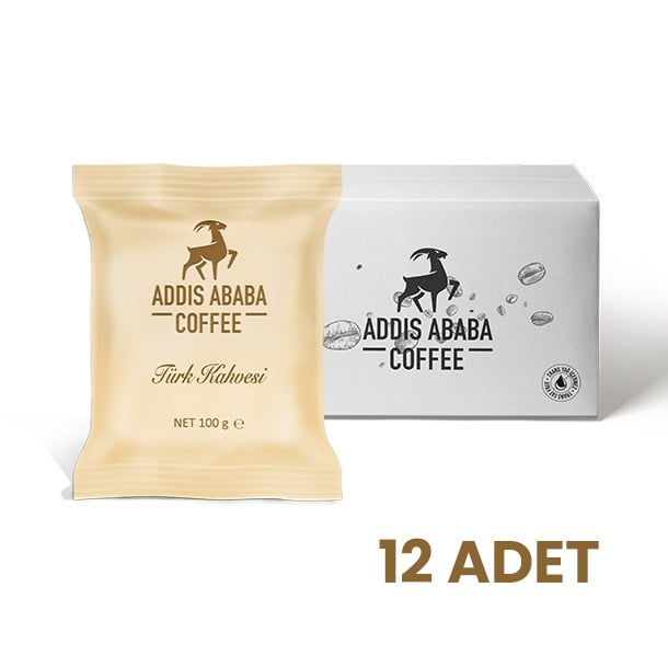 Addis Ababa Coffee - Geleneksel - Yemen Türk Kahvesi -Yumuşak İçim - 100 Gr. X 72 adet ( 1 Koli )