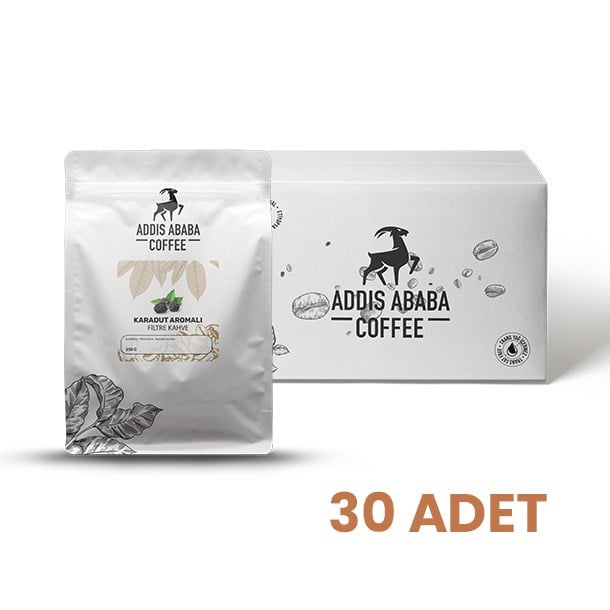 Addis Ababa Coffee - Karadut Aromalı Filtre Kahve - 250 Gr. - x 30 adet