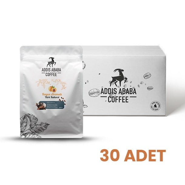Addis Ababa Coffee - Kayısı Aromalı Türk Kahvesi - 250 Gr. - x 30 adet