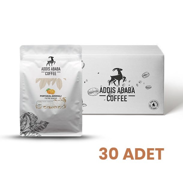 Addis Ababa Coffee - Portakal Aromalı Filtre Kahve - 250 Gr. - x 30 adet
