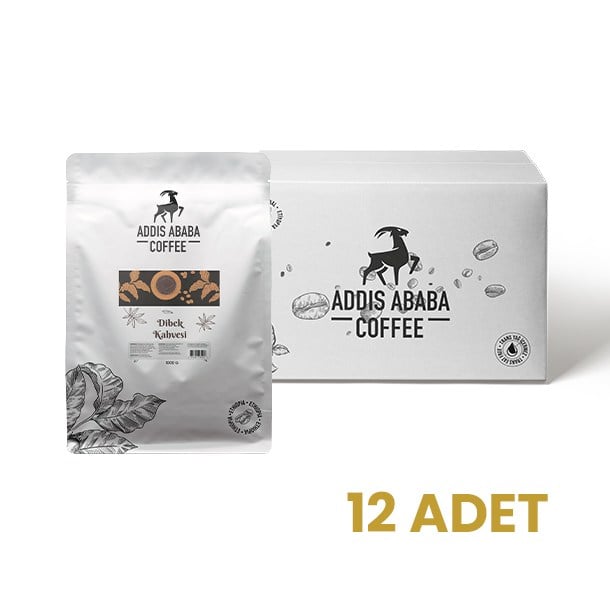 Addis Ababa Coffee - Yöresel Kahve - Dibek Kahvesi - 1000 Gr. x 12 adet ( 1 Koli )