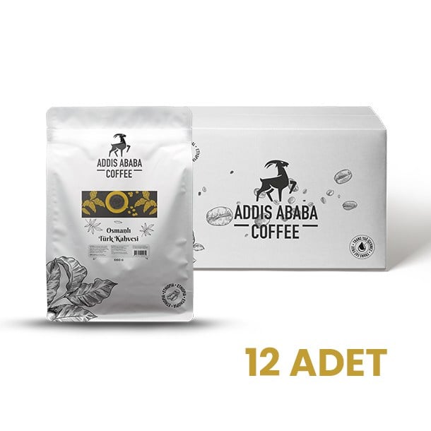 Addis Ababa Coffee - Yöresel Kahve - Osmanlı Kahvesi - 1000 Gr. x 12 adet ( 1 Koli )