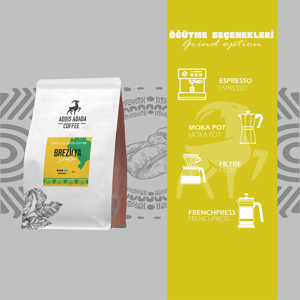 Brazil-santos 1000 Gr. Çekirdek, Filtre, Espresso