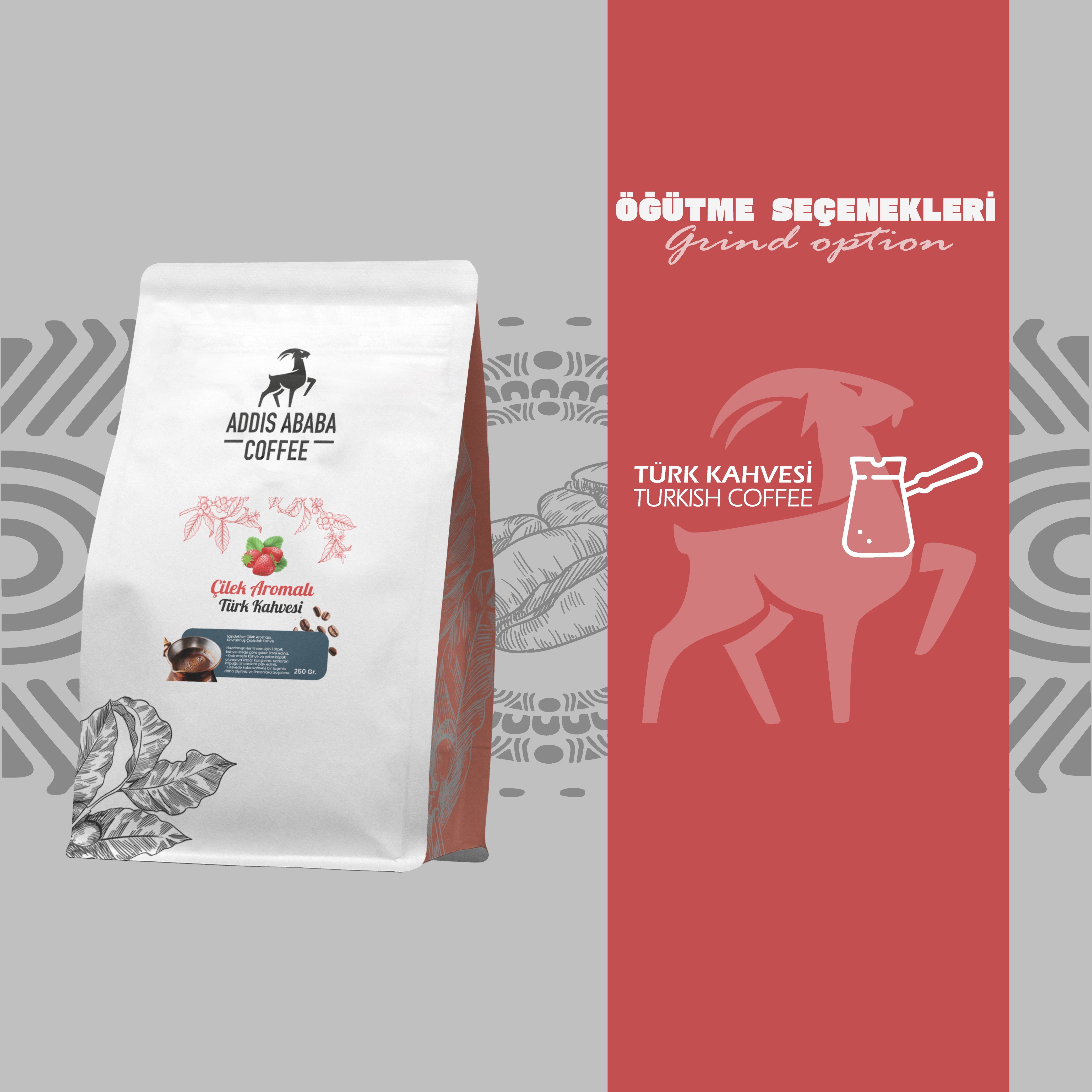 Dağ Çilekli Türk Kahvesi 250 Gr.