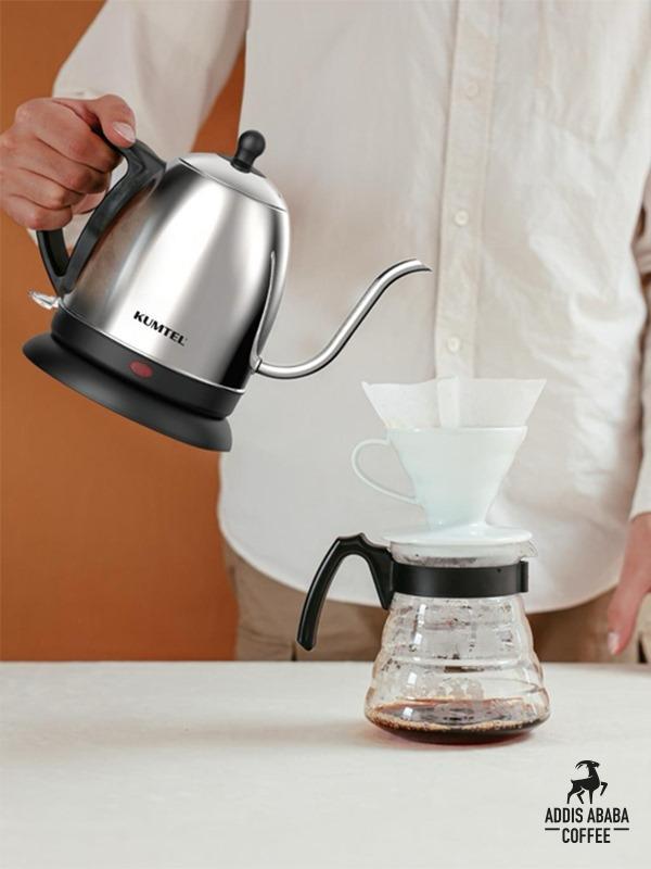 Elektrikli Kahve Demleme Su Isıtıcı Gooseneck Drip Kettle
