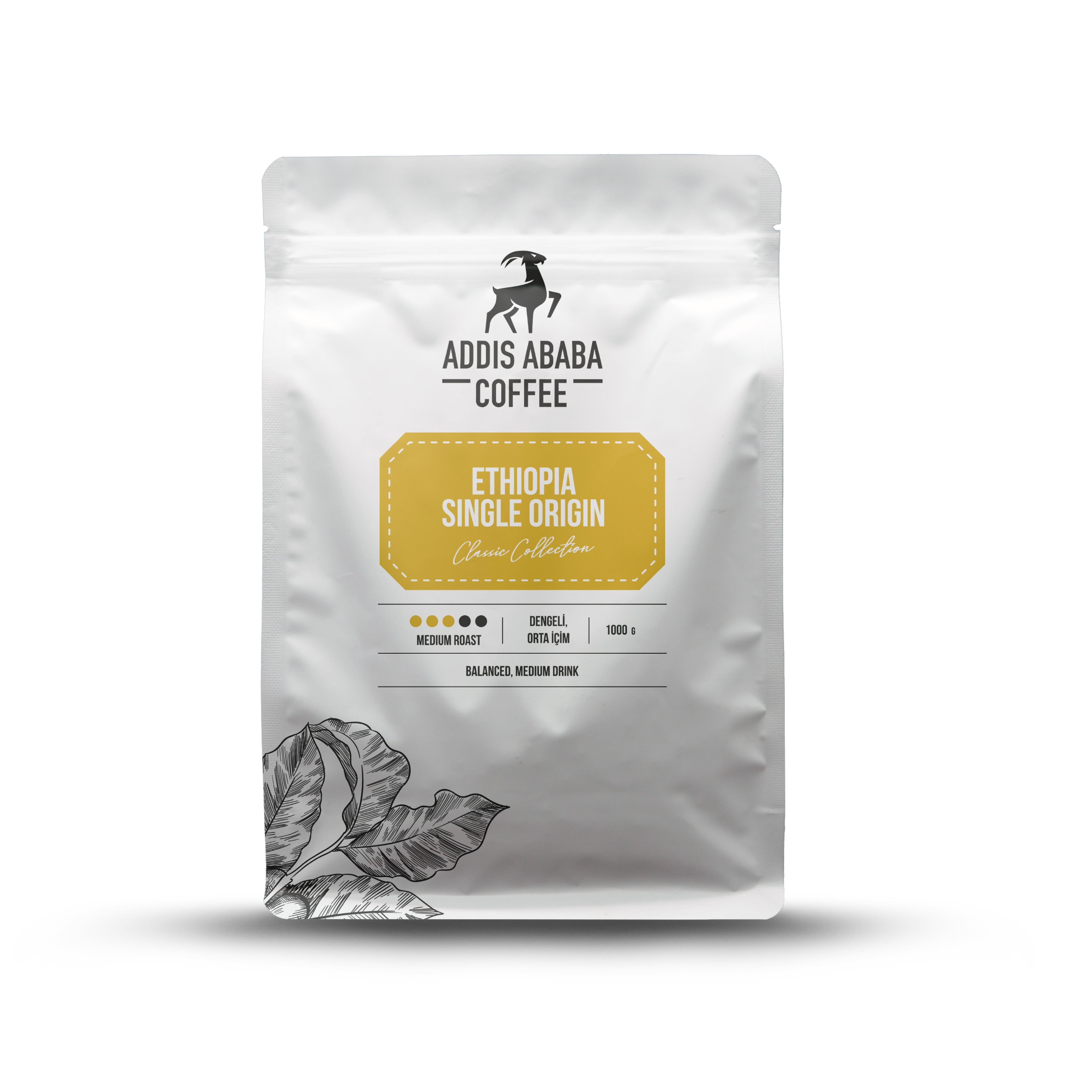 Etiyopya Single Orgin Çekirdek Kahve 1000 Gr