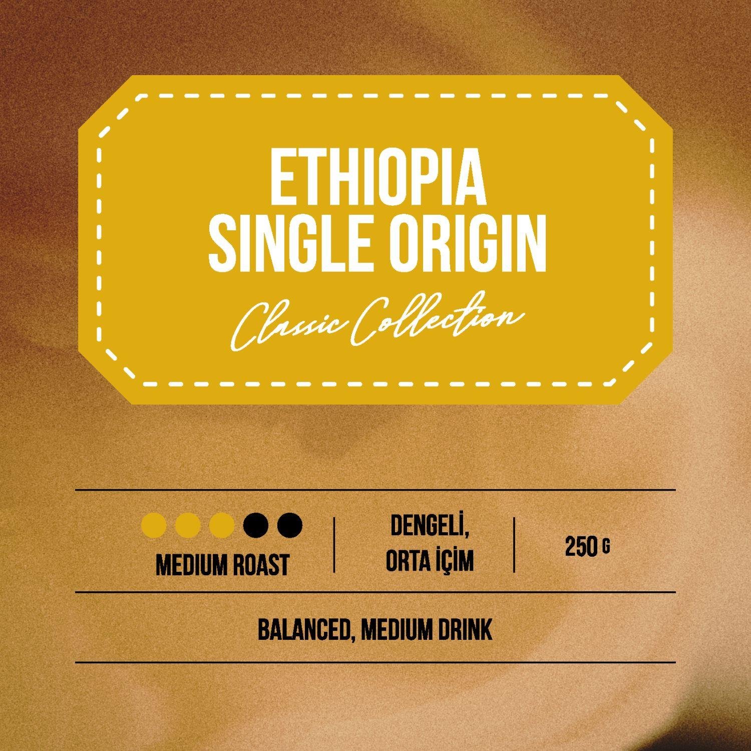 Ethiopia Single Origin Coffee Beans 250 Gr
