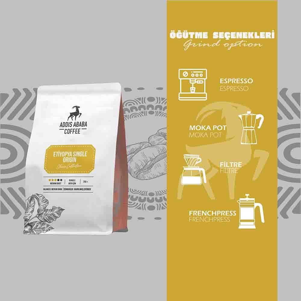 Ethiopia Single Origin Coffee Beans 250 Gr
