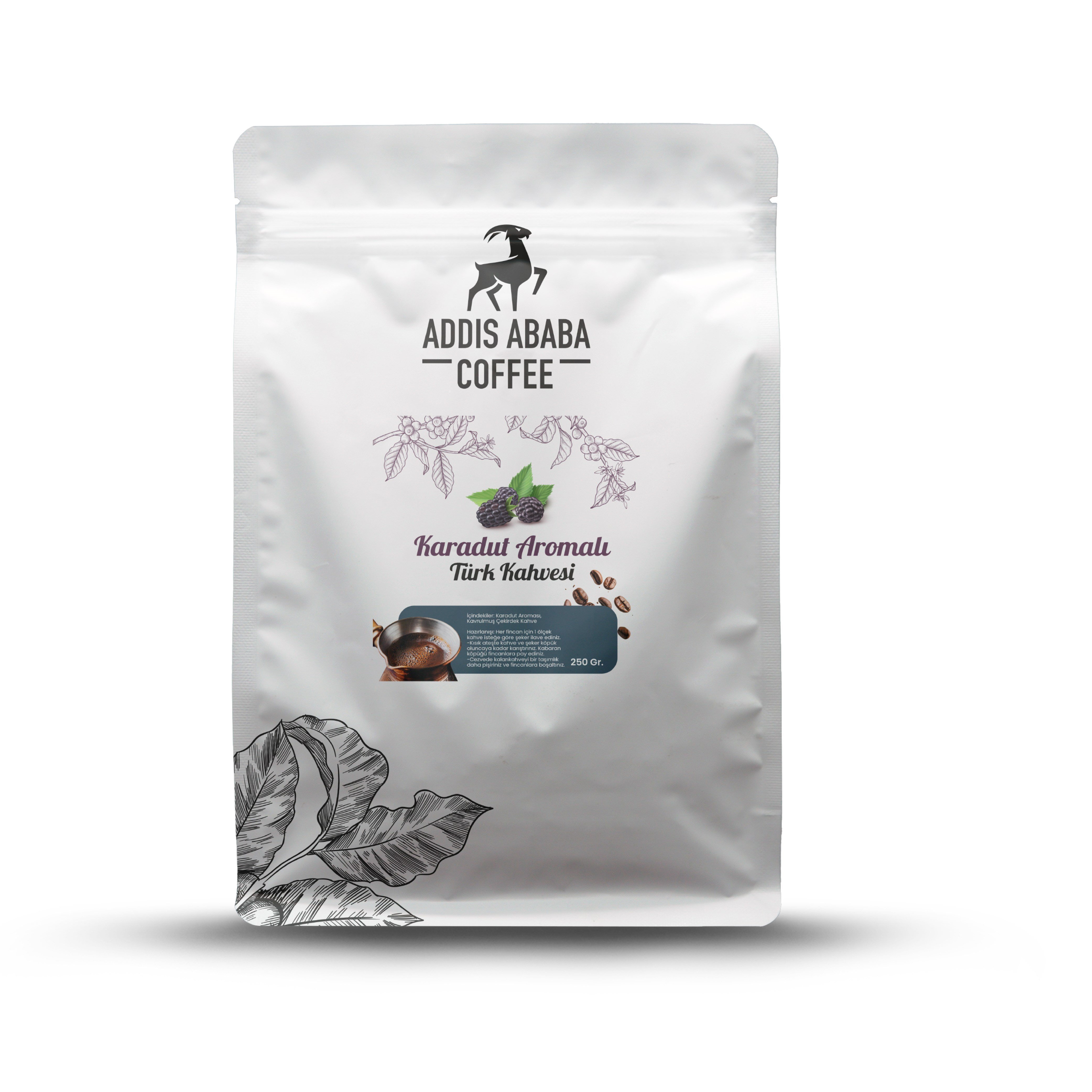 Turkish Coffee with Black Mulberry 250 Gr.
