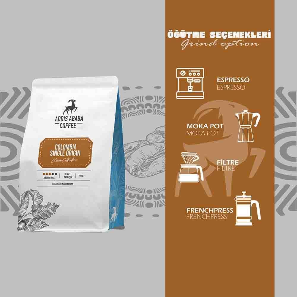 Colombia Single Origin Coffee Beans 1000 Gr