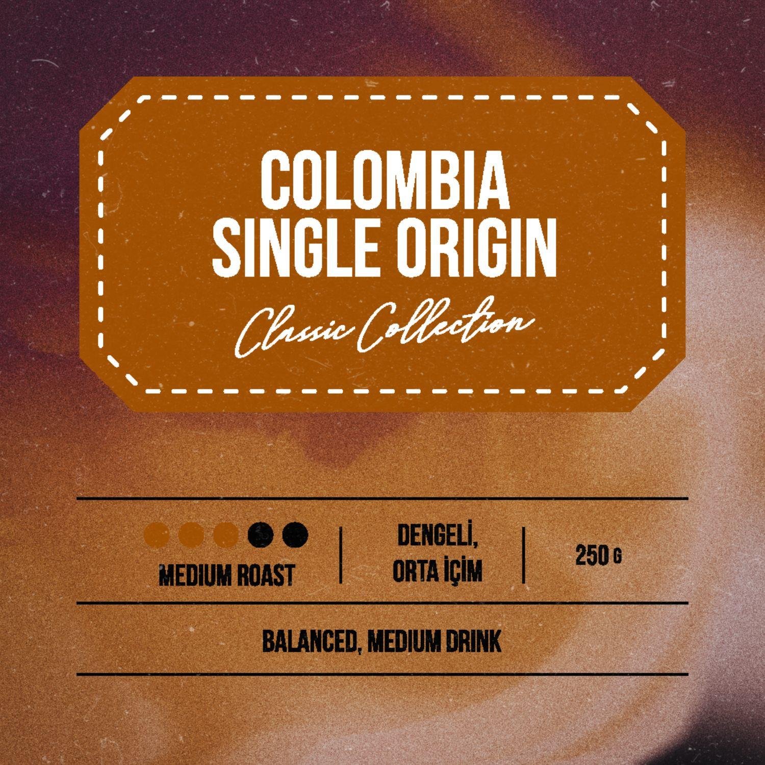 Colombia Single Origin Coffee Beans 250 Gr
