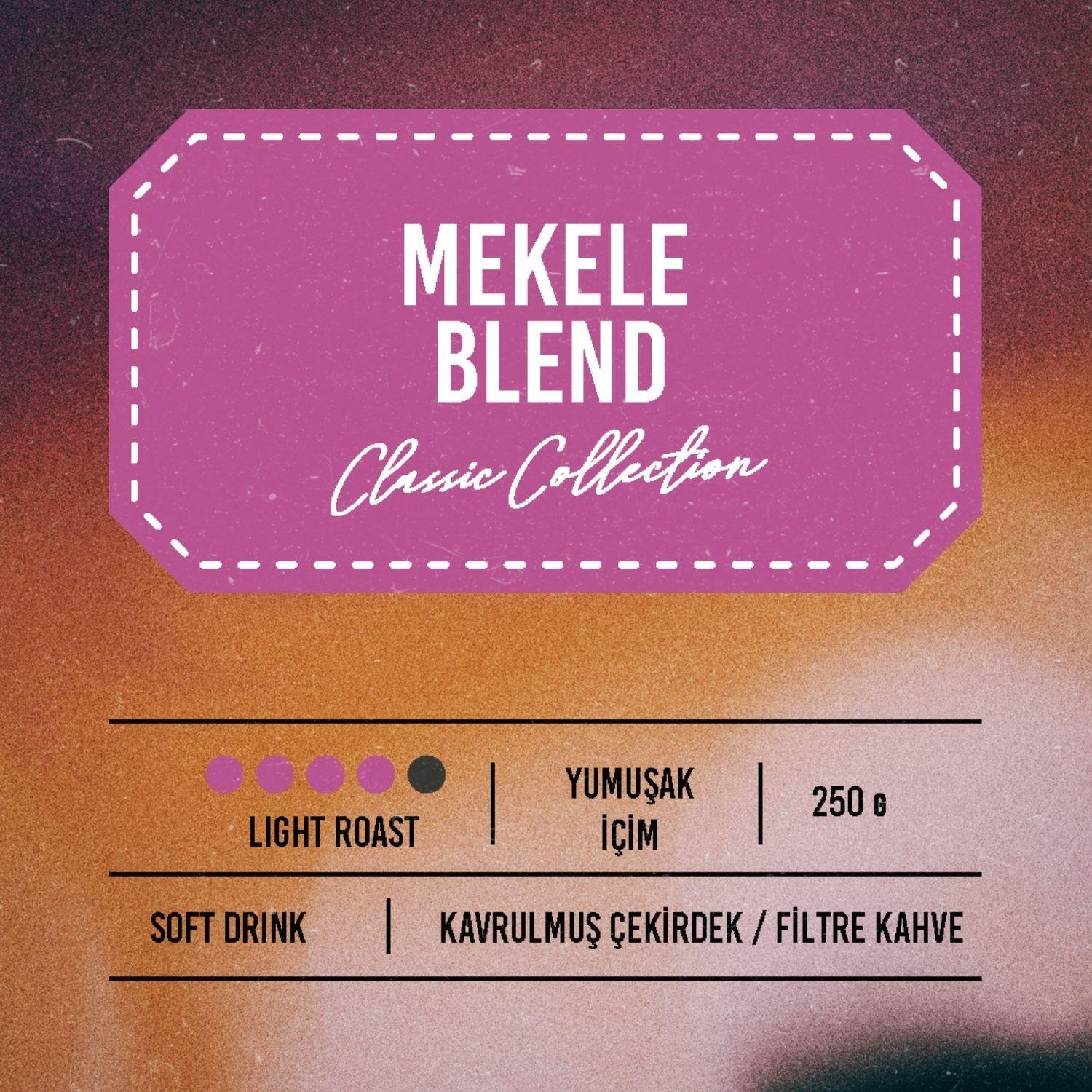  Mekele Blend Roasted Coffee Beans 250 Gr