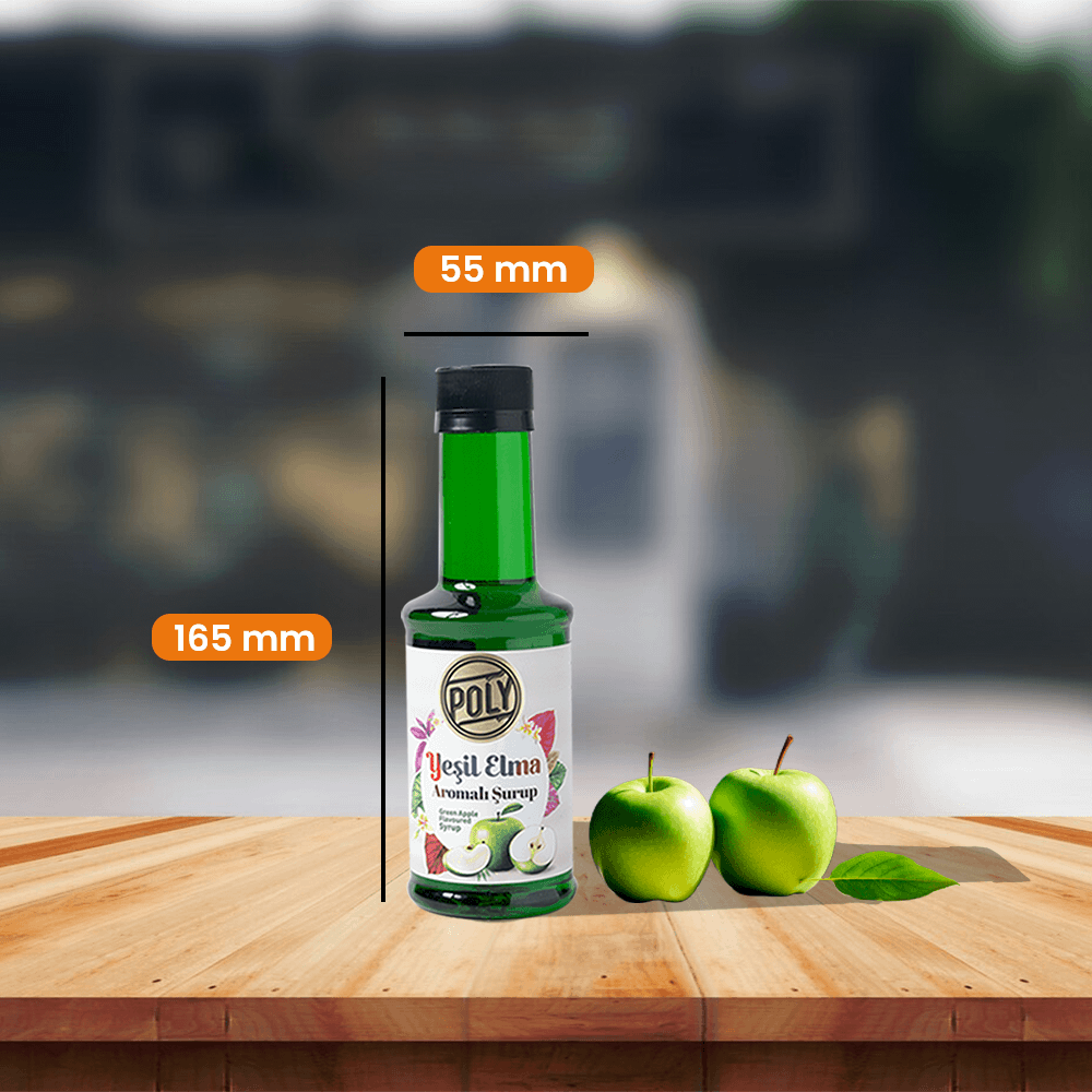 6 Pack Green Apple Flavored Coffee Syrup 200 Ml. (6x200ml.)