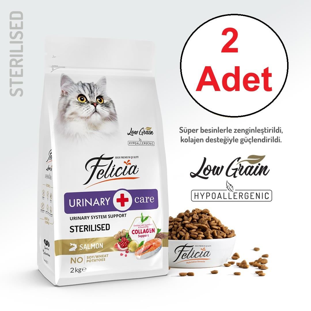 Felicia Somonlu Kısır Kedi Maması 2 kg x 2 Adet