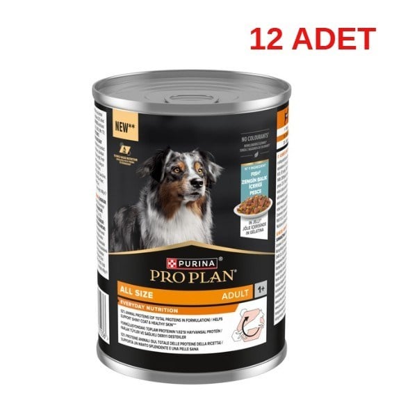 Pro Plan Jöle İçinde Balıklı Yetişkin Köpek Konservesi 400gr 12ADET