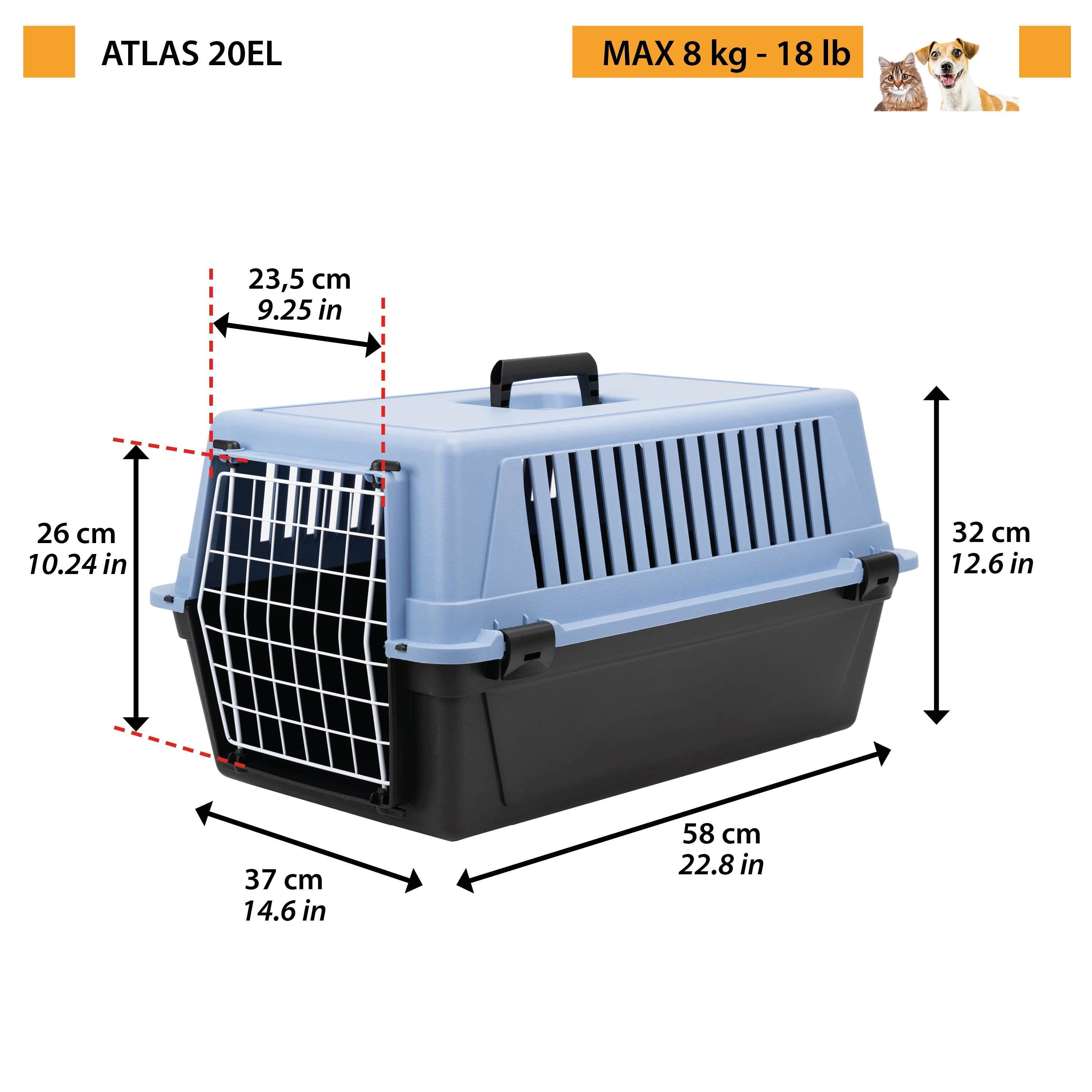 Ferplast Atlas 10 EL Kedi Köpek Taşıma Çantası MAVİ