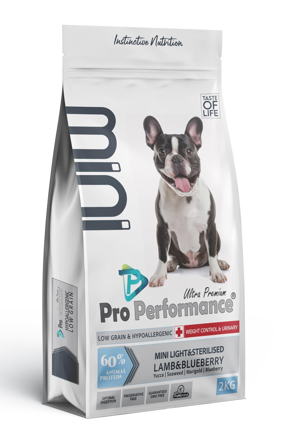 Pro Performance Light Kuzu ve Yaban Mersinli Küçük Irk  Kısır Köpek Maması 2 Kg