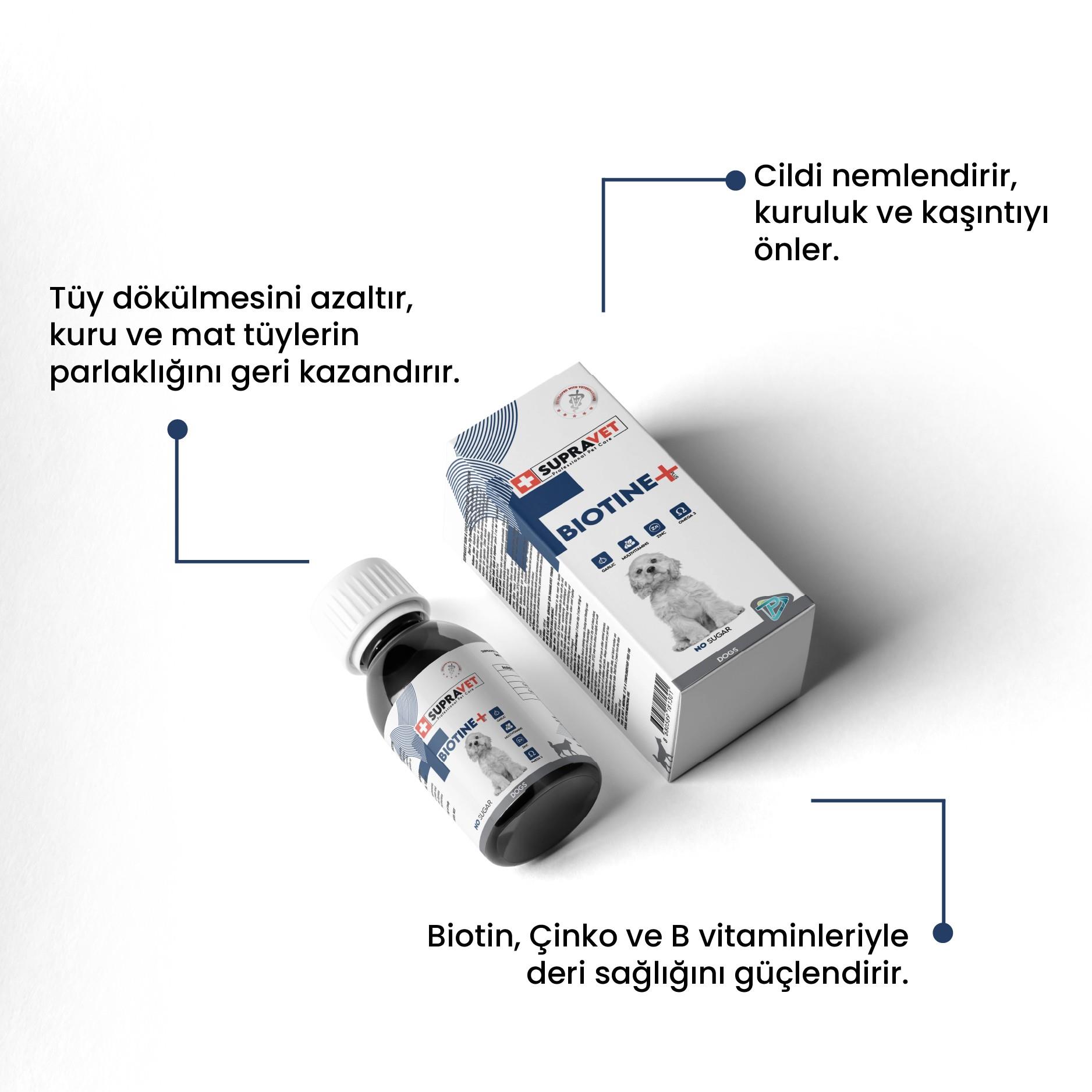 Supravet Biotine Köpek Deri ve Tüy Sağlığı İçin Damla 100 ml