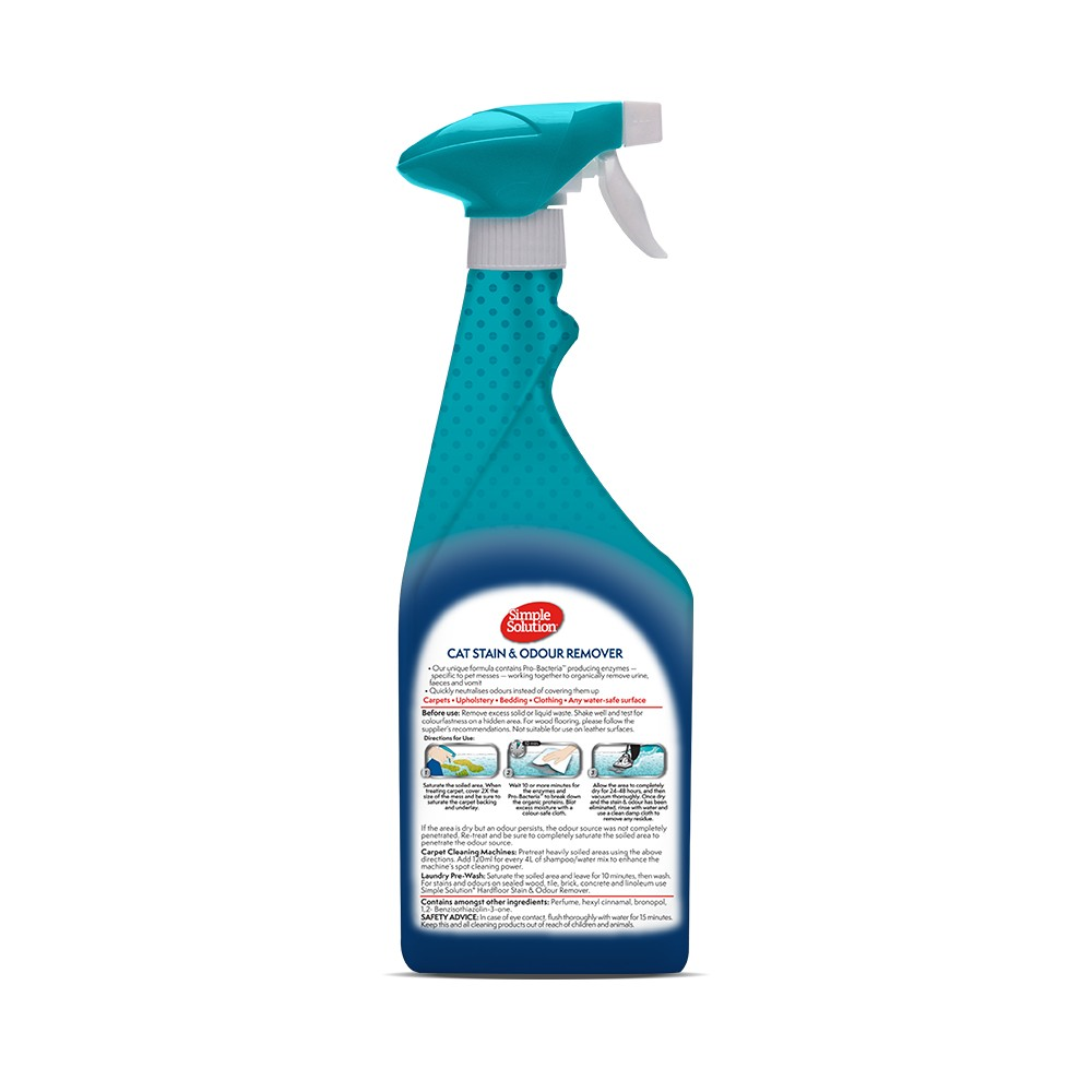 Simple Solution Kediler İçin Leke ve Koku Giderici Sprey 750ml
