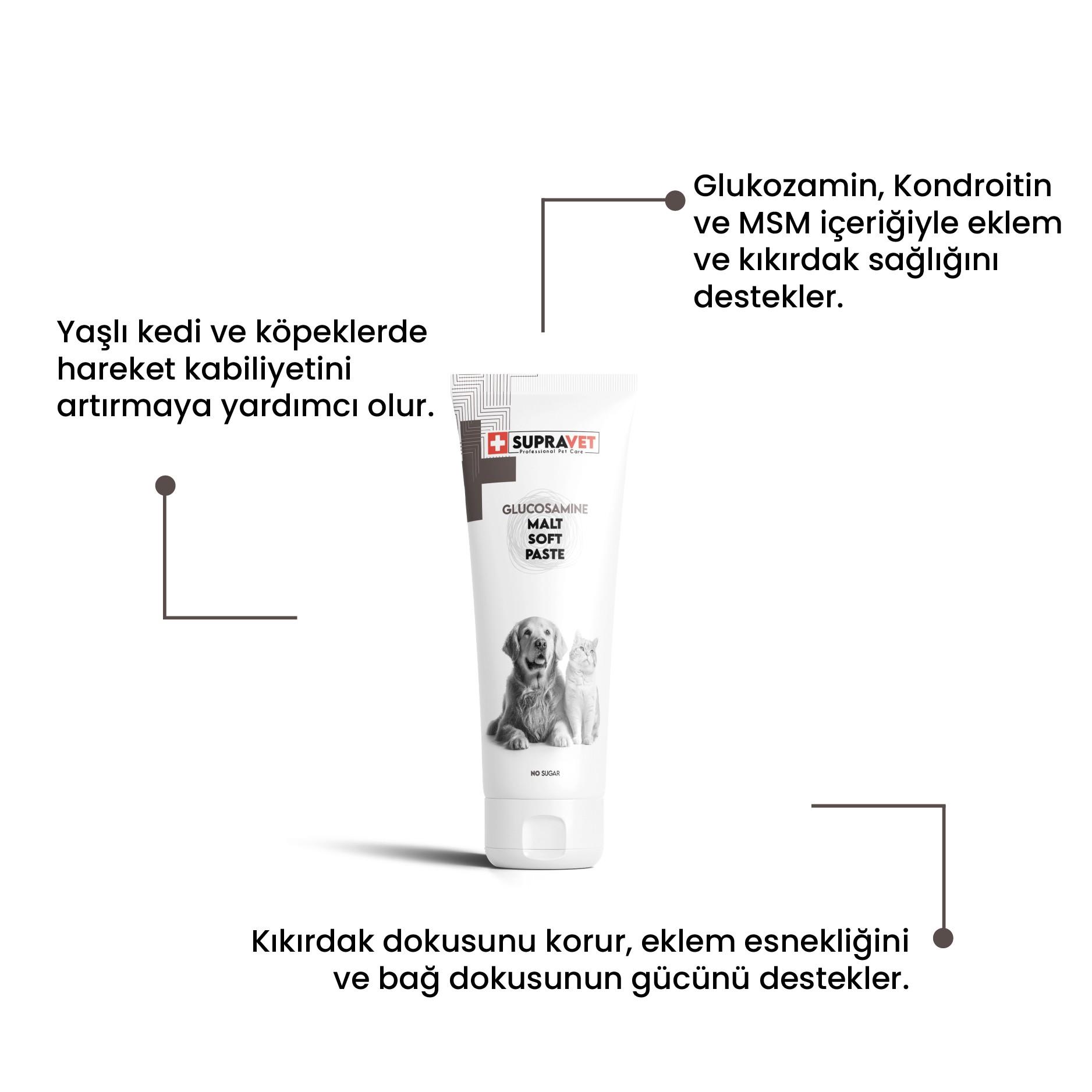 Supravet Glucosamine Kedi ve Köpek Eklem Ve Kas Destekliyici Malt Paste 100gr