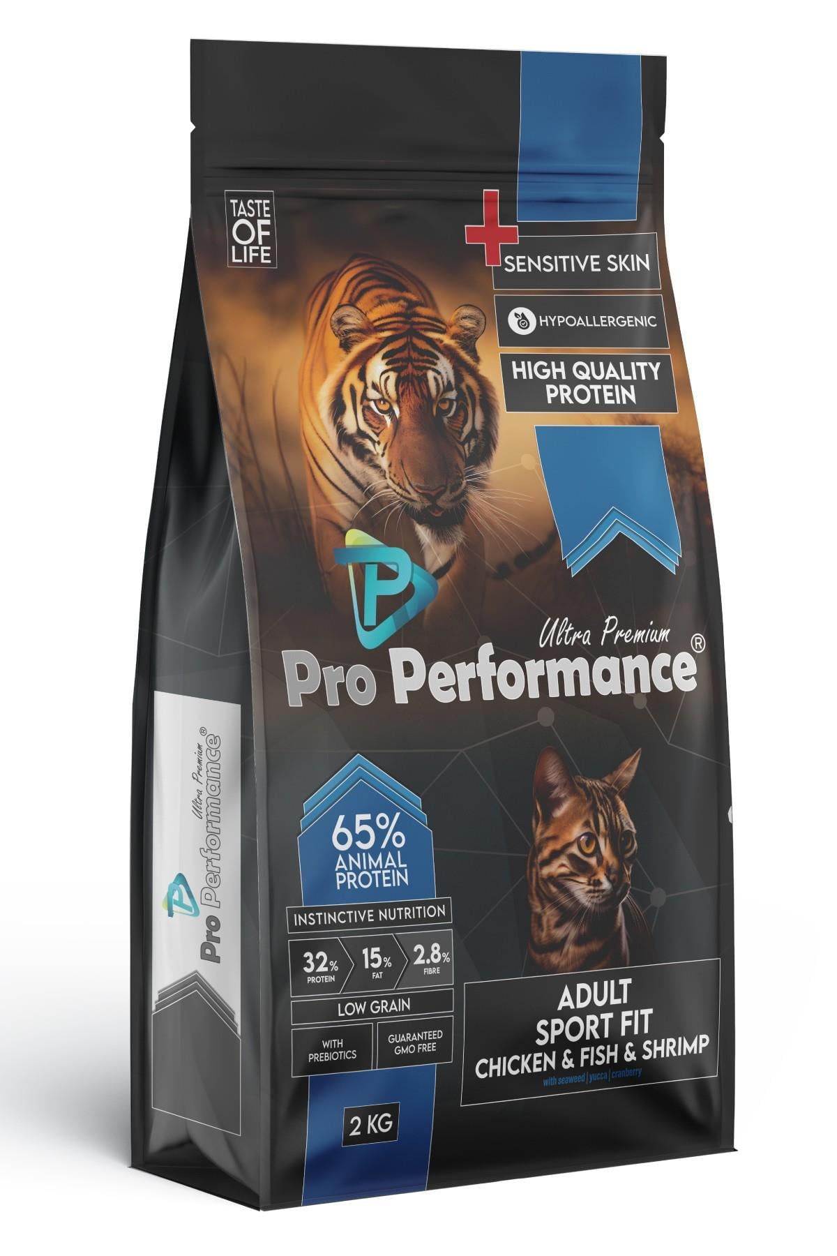 Pro Performance Sport Fit Kızılcık, Tavuk, Karides ve Somonlu Yetişkin Kedi Maması 2 Kg