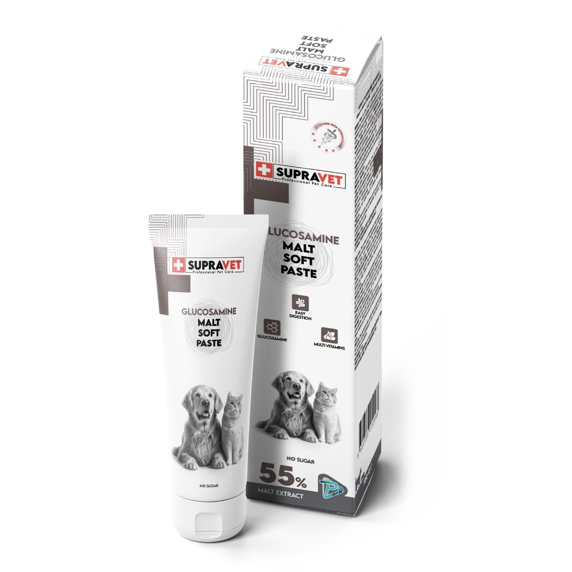 Supravet Glucosamine Kedi ve Köpek Eklem Ve Kas Destekliyici Malt Paste 100gr