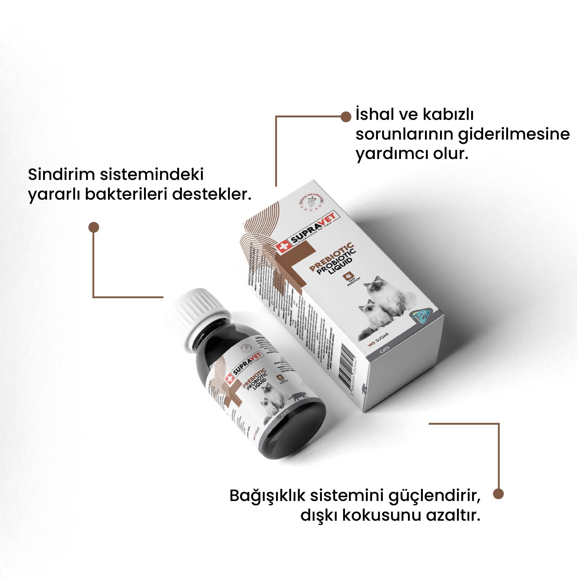 Supravet Kedi Bağışıklık Güçlendirici Sıvı Prebiyotik Takviyesi 100ml