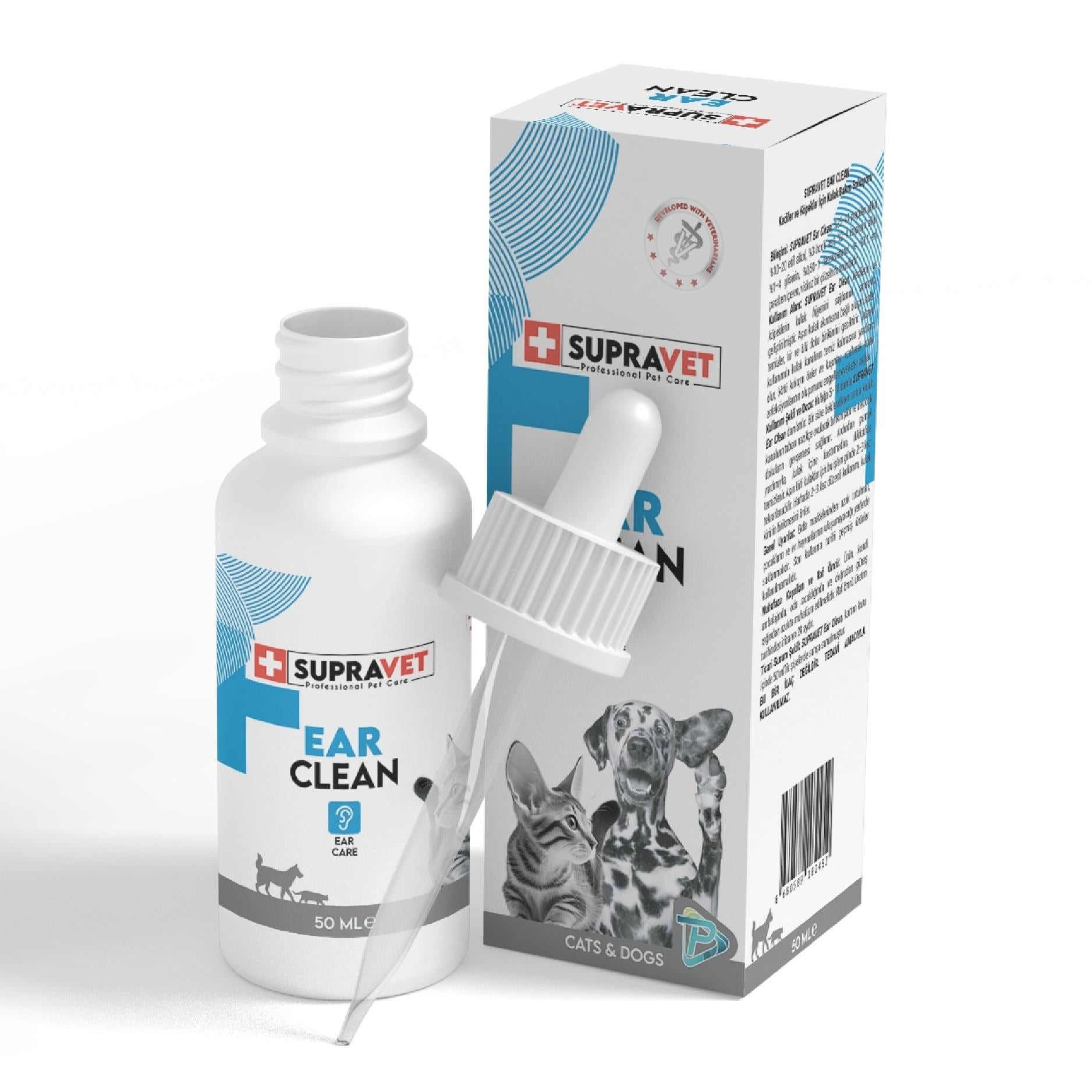 Supravet Kedi Köpek Kulak Temizleme Solüsyonu 50ml