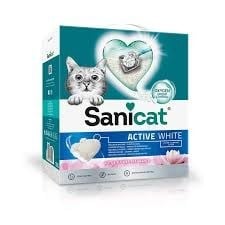 Sanicat Active White Lotus Çiçeği Kokulu Topkalanan Kedi Kumu 6lt