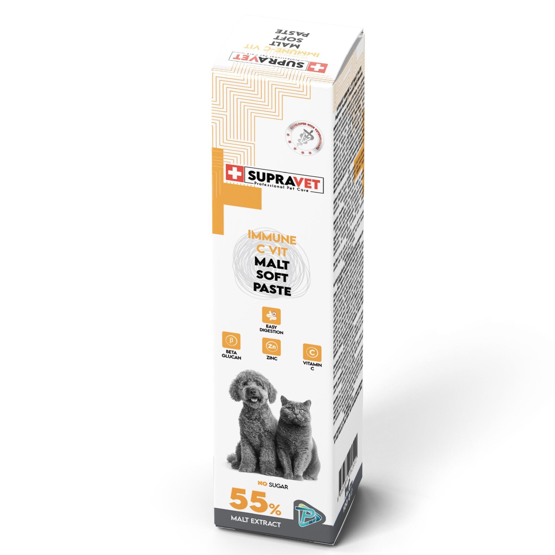 Supravet Immune C Kedi ve Köpek Bağışıklık Güçlendirici Malt Paste 100 Gr