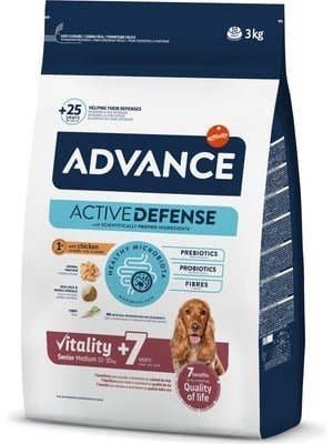 Advance Orta Irk Yaşlı Köpek Maması 3KG