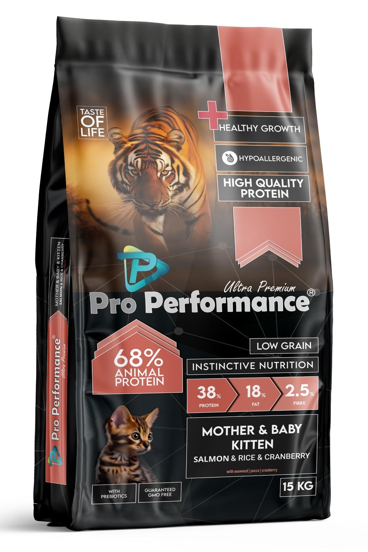Pro Performance Mother Baby Kitten Somonlu ve Pirinçli Anne Yavru Kedi Maması 15 Kg