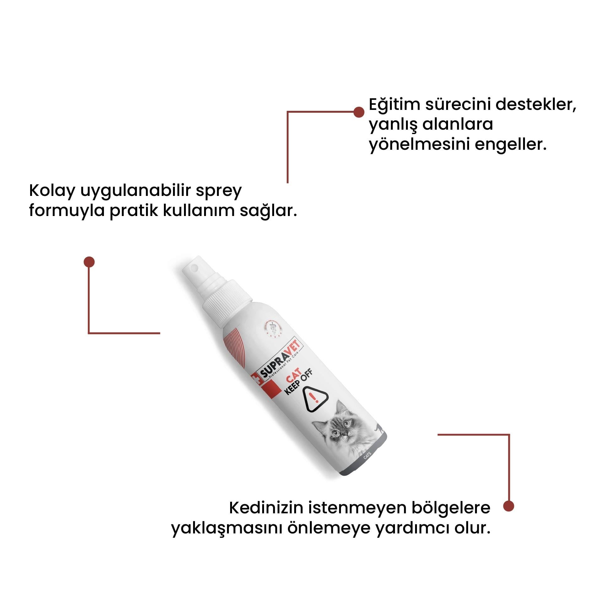 Supravet Cat Keep Off Kedi Uzaklaştırıcı Sprey 150 Ml