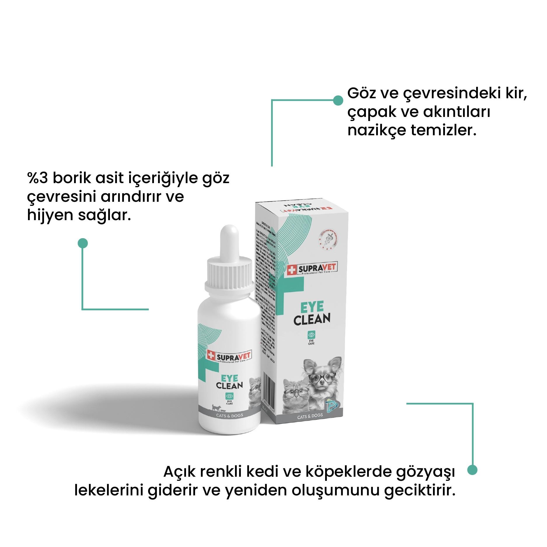 Supravet Eye Clean Kedi Ve Köpek Göz Temizleme Solüsyonu 50ml